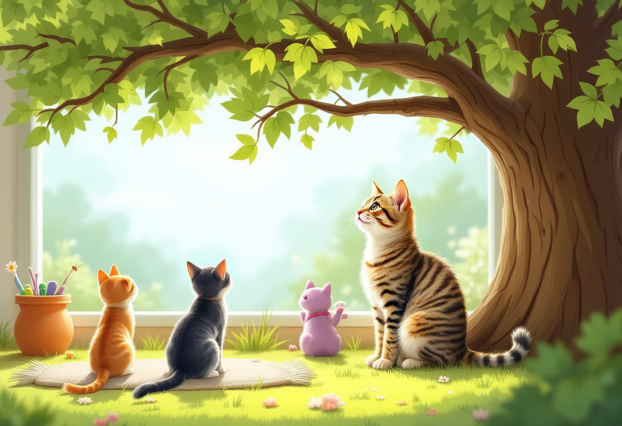 Apprendre à son chat à rester à distance des rideaux